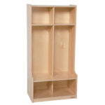 2 section wood locker