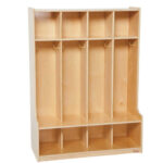 2 section wood locker