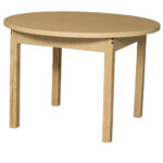Round preschool wood table.