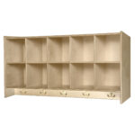 Wall hanging cubby unit.
