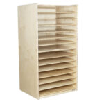 Wood puzzle and paper storage