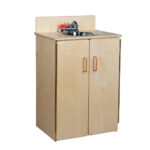 wood classroom play sink